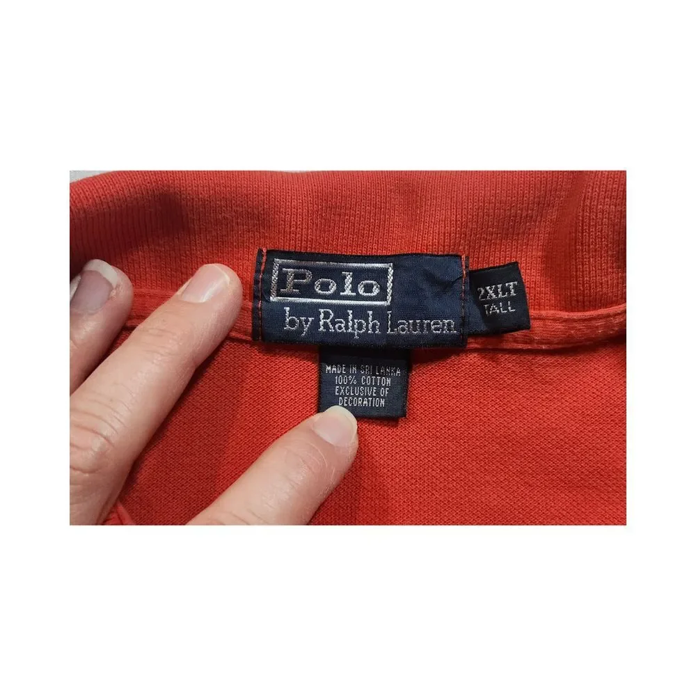 Polo Ralph Lauren Red Short Sleeve Polo Shirt Size‎ 2XLT